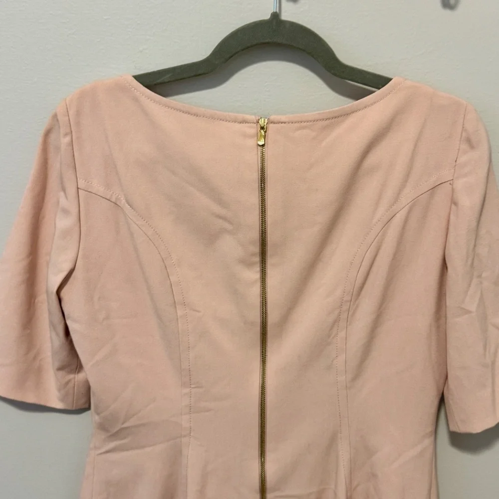 Tahari by ASL Blush Pink Sheath Dress w/Pocket, Size 6 Petite - Picture 6 of 13